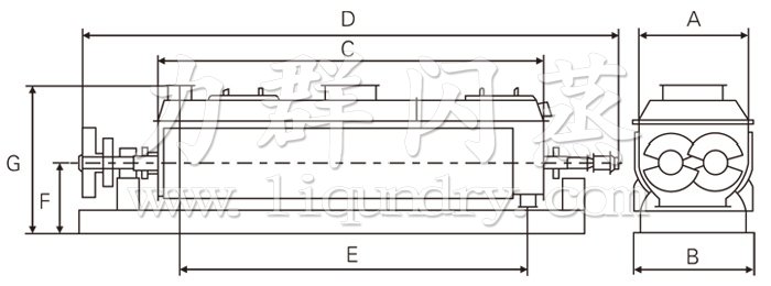 空心槳葉幹燥機結構示意圖